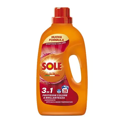 Sole Detersivo Lavatrice Liquido Igienizzante, Rimuove Macchie a Basse Temperature