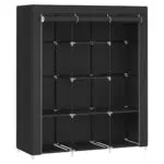 SONGMICS Armadio di Tessuto Portatile con Copertura, Organizzatore Porta Abiti