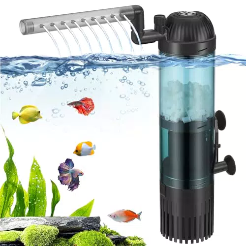 SOUSLOW Filtro Interno per Acquario 6W - Filtraggio 500 l/h e Basso Rumore