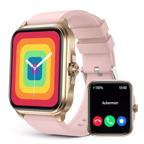 SOUYIE Smartwatch con Chiamate, Monitoraggio SpO2 e Contapassi per iOS e Android