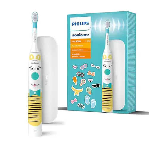 Philips Sonicare for Kids Spazzolino Elettrico Modello HX3603/01 con Custodia e Caricatore USB