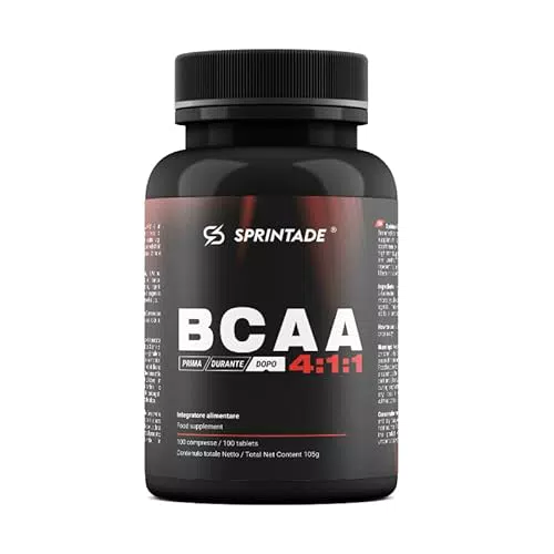 Sprintade BCAA 4:1:1 Integratore Vegano di Aminoacidi per Massa Magra