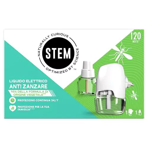 STEM Liquido Elettrico Antizanzare, Formula Vegetale per Protezione Efficace