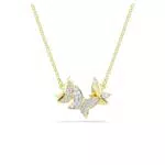 Swarovski Collana Idillia con Farfalla in Oro Placcato