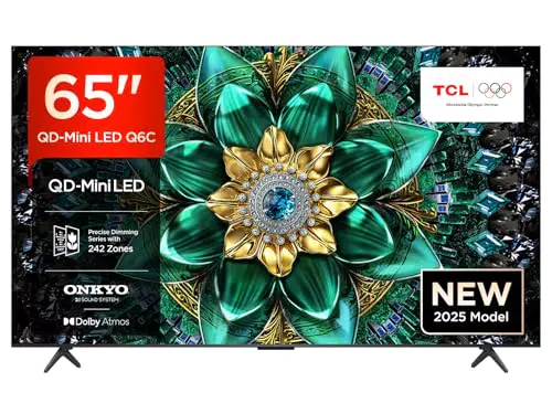 TCL 65Q6C 65" QD-Mini LED Smart TV 4K HDR con Google TV e Dolby Atmos