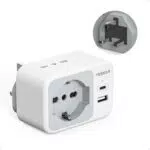 TESSAN Adattatore UK con USB C e A, Presa Inglese Tipo G per Viaggi