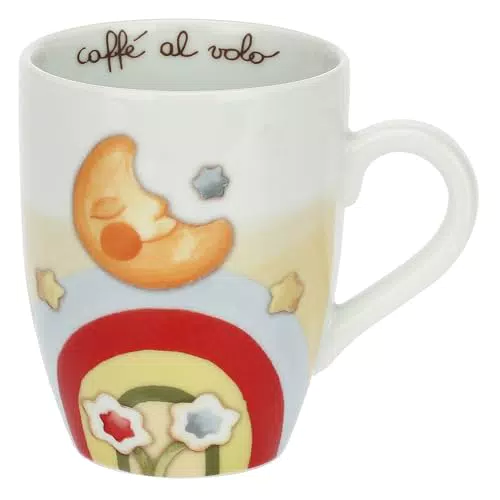 THUN Mug in Porcellana Linea Bosco Magico con Pack Decorato Sagomato 300 ml