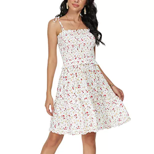 Timathous Donna Copricostume Abiti con Spalline Senza Maniche Abito Spiaggia di Sabbia Senza Top Tubo Mini Vestito
