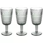 Tognana Claire, Set 3 calici 270 cc, vetro, Grigio