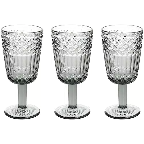 Tognana Claire, Set 3 calici 270 cc, vetro, Grigio
