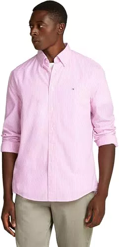 Tommy Hilfiger Uomo Camicia Flex Poplin Classic Regular Fit