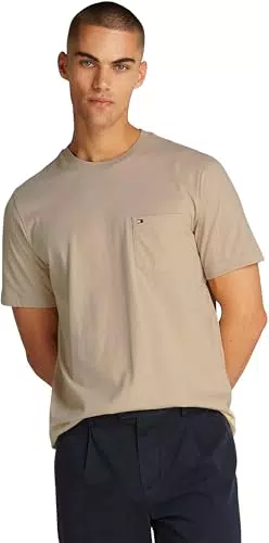 Tommy Hilfiger T-Shirt Uomo Maniche Corte Essential con Taschino
