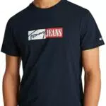 Tommy Jeans Uomo T-Shirt Maniche Corte Slim Entry Graphic Scollo Rotondo