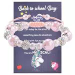 VGWON Bracciale Unicorno Intrecciato per Ragazze - Regalo di Ritorno a Scuola