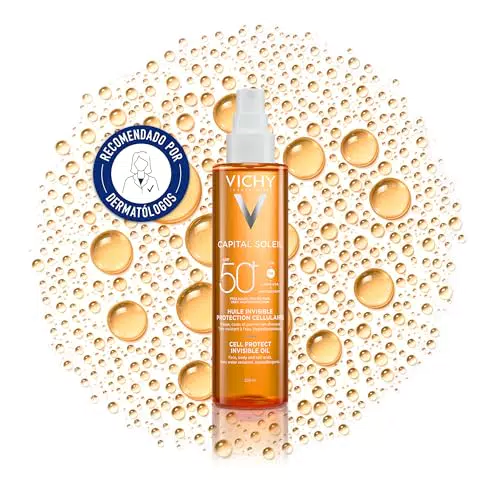Vichy Capital Soleil Cell Protect Olio Invisibile SPF50+ per Viso e Corpo