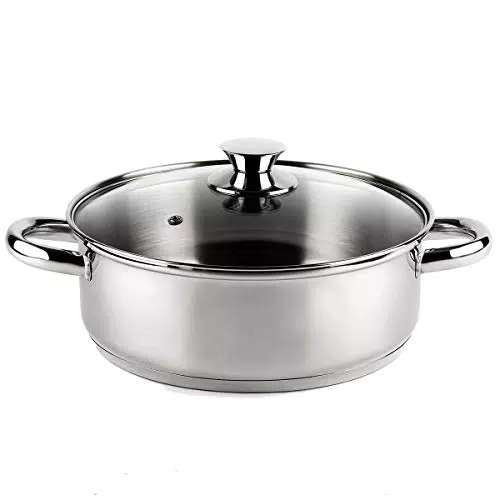 Vier Casseruola Induzione in Acciaio Inox 18/10, Modello CI16, 16 cm