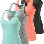 Vislivin Canotta Sportiva Donna Yoga Asciugatura Rapida Racerback Senza Maniche