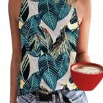 WNEEDU Canotta Girocollo Donna Senza Maniche Estiva Casual
