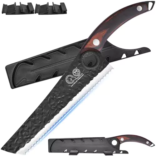 XYJ Coltello da Pane Professionale in Acciaio Alto Carbonio con Impugnatura Ergonomica