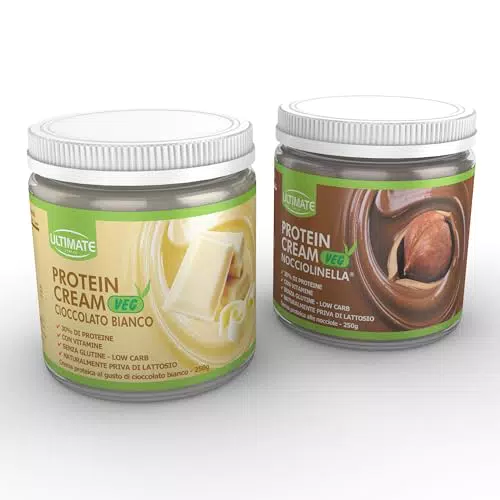 Protein Cream Vegana - Gusti Misti Cioccolato Bianco e Nocciola - Senza Glutine