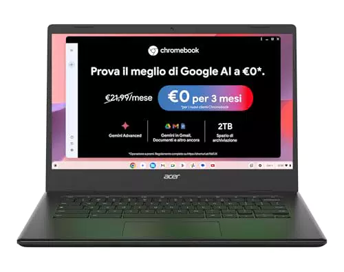 Acer Chromebook 314 - Notebook con 4GB RAM, 128GB eMMC, Intel Celeron N4500