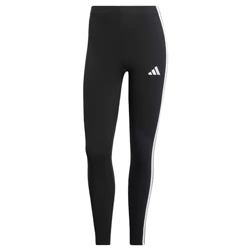 adidas Donna Essentials 3-Stripes Cotton Leggings, Dark Blue/White