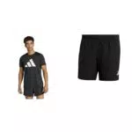 Adidas Run It Tee T-Shirt e Essentials 3-Stripes Woven Shorts Casual