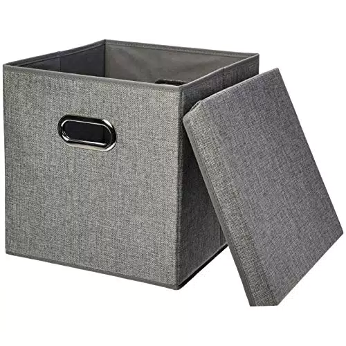 Amazon Basics Cubi Portaoggetti Pieghevoli in Juta