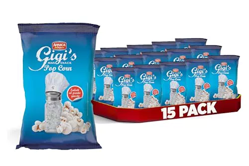 AMICA Chips - Gigi's Pop Corn, Snack Salati Scoppiati ad Aria con Olio di Girasole