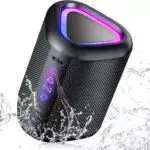 Aowoka Cassa Bluetooth Portatile Impermeabile IPX7 con Luce LED e Bassi Potenti