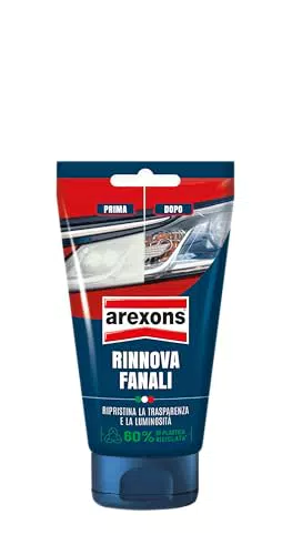 Arexons Rinnova Fanali - Pasta per Lucidatura Fari Auto e Plastica Opacizzata