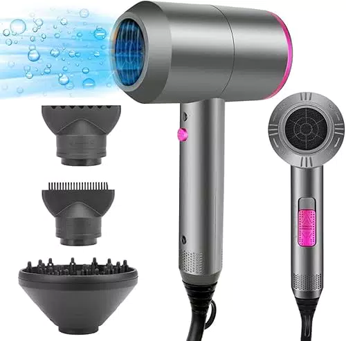 Asciugacapelli Ionico Professionale con Motore AC e Accessori per Styling