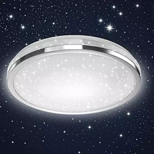 B.K.Licht Lampada da soffitto LED a cielo stellato per camera da letto, 10W