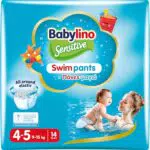 Babylino Sensitive SwimPants, Pannolini per Mare e Piscina, Taglia 4-5