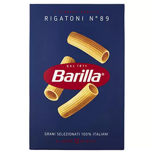 Barilla Rigatoni N. 89 - Pasta Corta di Semola di Grano Duro 100% Italiano