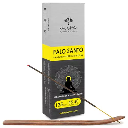 Simply Vedic Bastoncini di Incenso Palo Santo Fatti a Mano per Aromaterapia