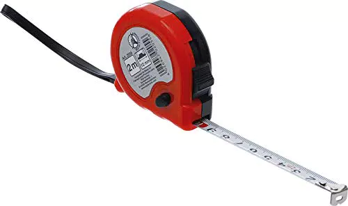 BGS Metro a Nastro 2 m Larghezza 12 mm con Passante e Sistema di Avvolgimento