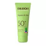 Bilboa Crema Solare SPF 50+ con Aloe Vera per Pelli Sensibili, Resistente all'Acqua