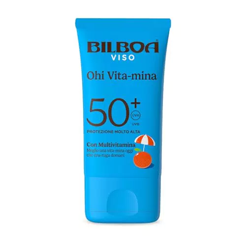 Bilboa Crema Viso SPF 50+ con Multivitamine - Dermatologicamente Testato