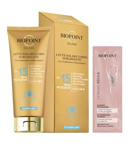 Biopoint Latte Solare Corpo Sublimante con Acceleratore di Abbronzatura