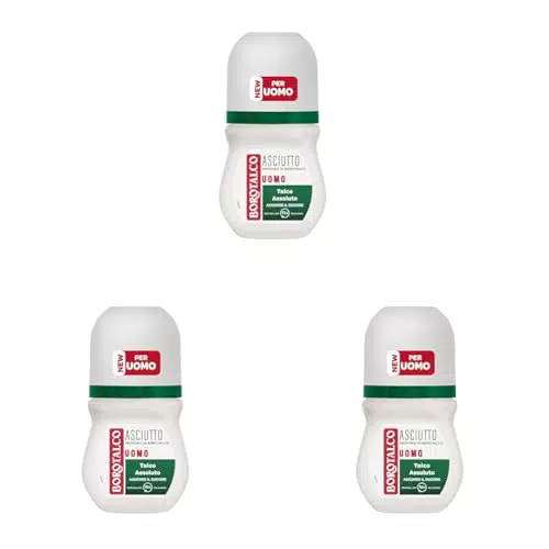 Borotalco Deodorante Uomo Roll On Asciutto Originale 72h Efficacia senza Alcool