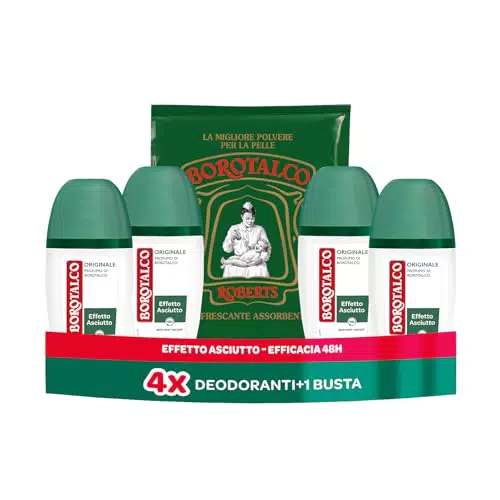 Borotalco Deodorante Vapo Originale con Talco a Cristalli Attivi - Tripla Protezione