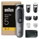 Braun Rifinitore All-in-One Series 5, Rasoio Elettrico 9 in 1 con SkinGuard