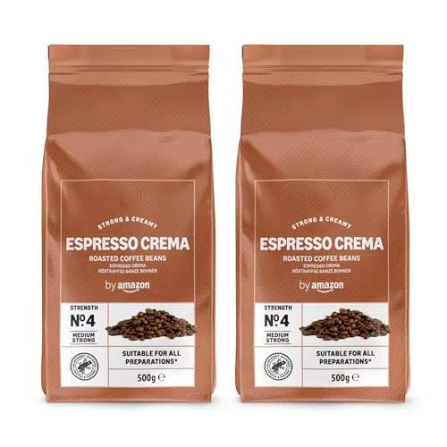 Amazon Espresso Crema - Caffè in grani tostatura chiara, certificato Rainforest Alliance