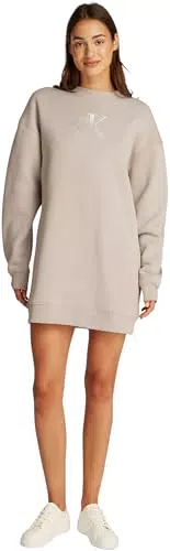 Calvin Klein Abito in Felpa Embroidered Monologo Crew Senza Cappuccio