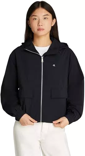 Calvin Klein Giacca a Vento Donna in Cotton Nylon Sottile