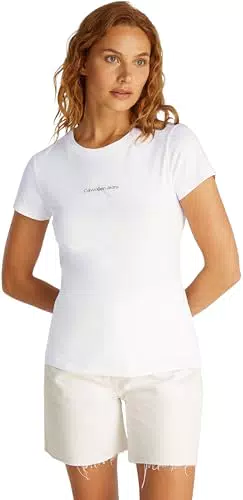 Calvin Klein T-shirt Donna Slim Fit Maniche Corte Gradient Monologo
