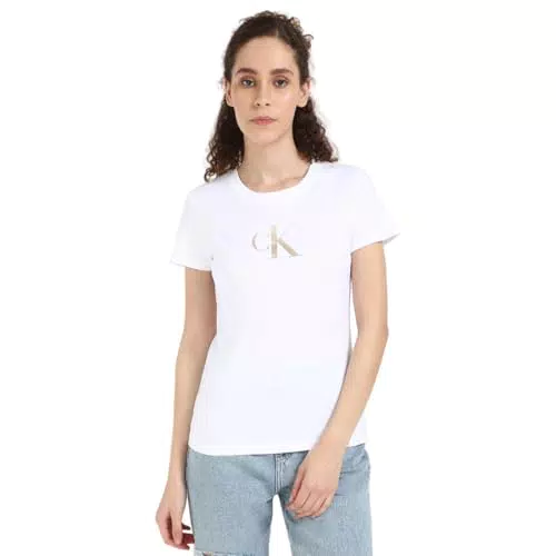 Calvin Klein T-Shirt Donna Maniche Corte Gradient Tee Slim Fit