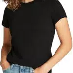 Calvin Klein T-Shirt Donna Maniche Corte Logo Slim Fit