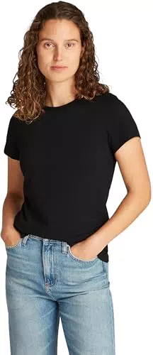 Calvin Klein T-Shirt Donna Maniche Corte Logo Slim Fit